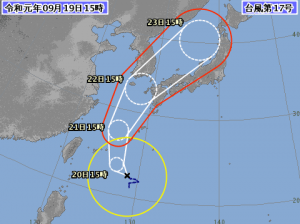 台風17号　2019 気象庁
